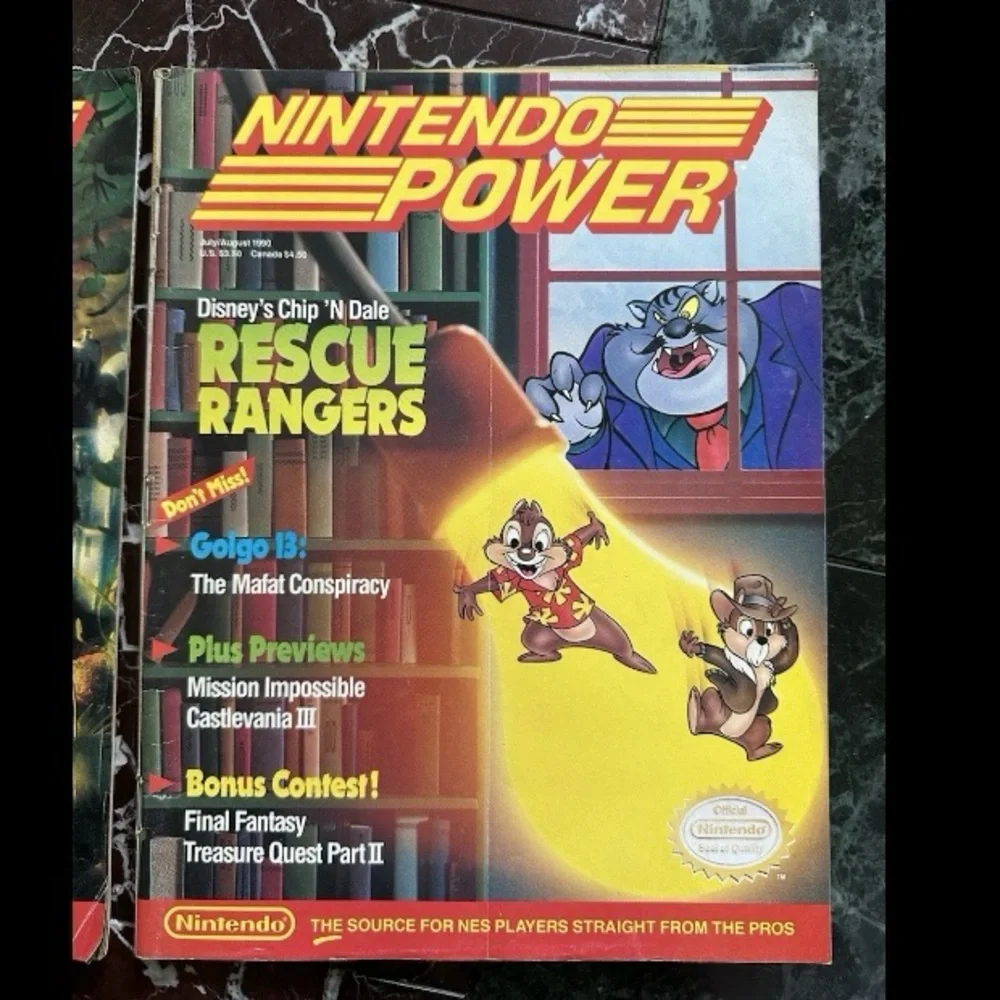 NINTENDO POWER MAGAZINES MAY/JUN JUL/AUG 1990 SUPER C RESCUE RANGERS no posters